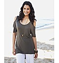 Dipped Hem Jersey Top