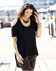 Dipped Hem Jersey Top
