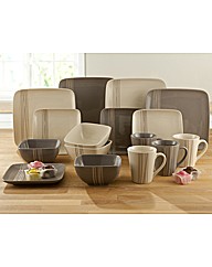 16 Piece Square Dinner Set BOGOF