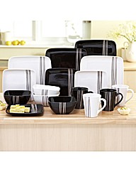 16 Piece Square Dinner Set BOGOF