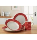 Polka Dot 16 Piece Dinnerware