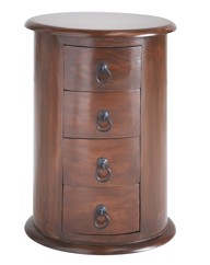 Four Drawer Round Pillar Storage