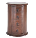 Four Drawer Round Pillar Storage