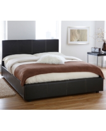 Lyon Faux Lthr Storage Bed with Matt-KS