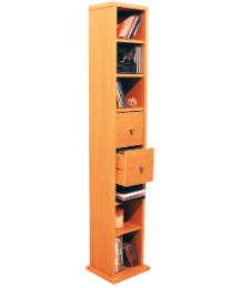 Media Storage Shelves With Drawers