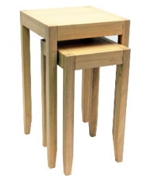 Solid Wood Nest of Two Tables