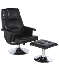 Miami Reclining Swivel Chair & Footstool