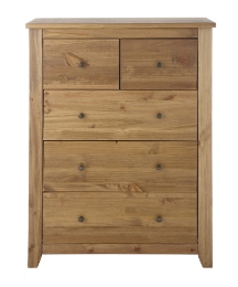 Cuban Three and Two Drawer Wide Chest