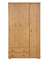 Aspen Three Door Two Drawer Wardrobe