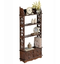 Mahogany Fret Shelf/Drawers