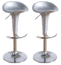 Set Of 2 Metallic Stools