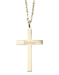 9 Carat Gold Personalised Cross Pendant