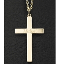 9 Carat Gold Personalised Cross Pendant