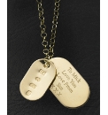 9ct Gold Personalised Dog-Tag Pendant