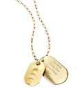 9ct Gold Personalised Dog-Tag Pendant