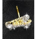 9ct Gold Football Boot Diamond-Set Stud