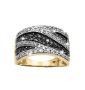 9 Carat Gold 1/2ct Black Diamond Ring