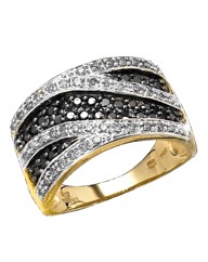 9 Carat Gold 1/2ct Black Diamond Ring