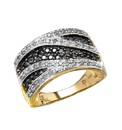 9 Carat Gold 1/2ct Black Diamond Ring