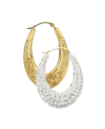 Evoke 9 Carat Gold Large Creole Earrings