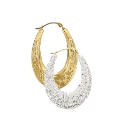 Evoke 9 Carat Gold Large Creole Earrings