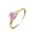 Evoke 9 Carat Gold Pink Crystal Ring