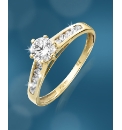 9 Carat Yellow Gold Cubic Zirconia Ring