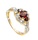 9 Carat Gold Garnet & Diamond Ring