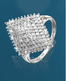 9ct White Gold 1/2ct Diamond Ring