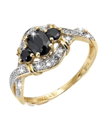 9 Carat Gold Sapphire & Diamond Ring