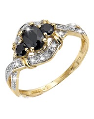 9 Carat Gold Sapphire & Diamond Ring