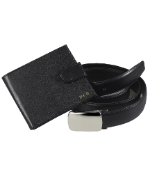 Personalised Leather Wallet With Belt