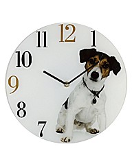 Pampered Pet Glass Wall Clock