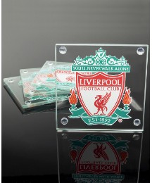 Football Team Glass 4 Piece Coaster Set