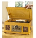 JDW Turntable CD Radio Cassette - Oak