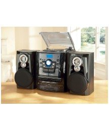 JDW Midi System with Turntable - Black