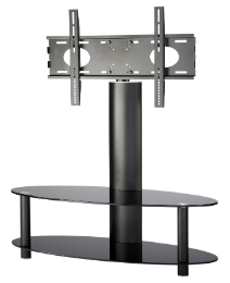 Black TV Stand + Bracket (up to 55in)