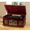 JDW Turntable CD Radio Cassette Mahogany
