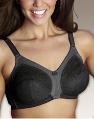 Black Non Wired Full Cup Dotty Bra
