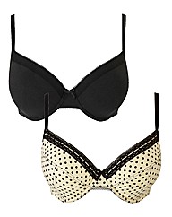Pack of Two Padded Plunge Bras