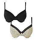 Pack of Two Padded Plunge Bras