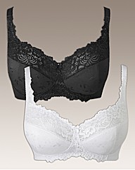Shapely Figures White Black Ruby Bras