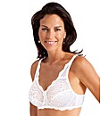 Playtex White Underwired Flower Lace Bra