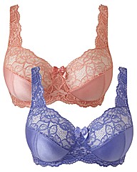 Shapely Figures Pack of 2 Lace Bras