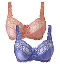 Shapely Figures Pack of 2 Lace Bras