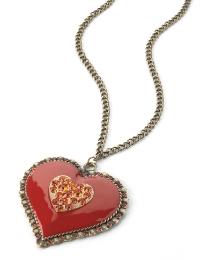 Petal Dolls Red Heart Necklace