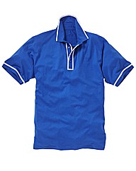 Jacamo Piped Polo Shirt Long