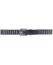 Religion Leather Black Perforated Belt