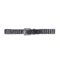 Religion Leather Black Perforated Belt