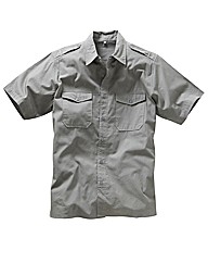 Jacamo Short Sleeve Military Shirt XLong